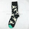 2019 Graffiti-Kontrastfarbserie Blumen-Vogel-Muster Baumwollsocken Herrenstrümpfe